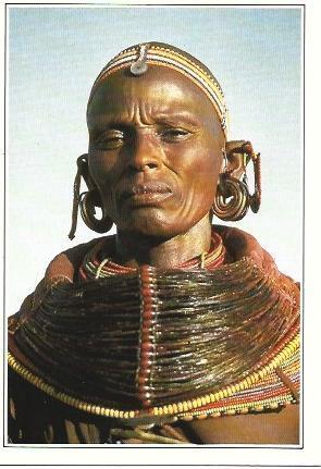 POSTAL A2539: Mujer samburu en Kenya