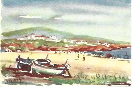 POSTAL A2562: Platja d'Aro, por Ramon Reig