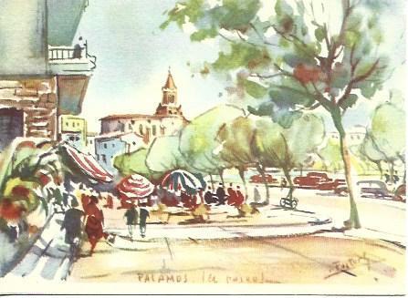 POSTAL A2575: Paseo de Palamos, por Ramon Reig