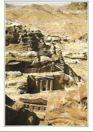 POSTAL A2499: Tumbas en Petra, Jordania