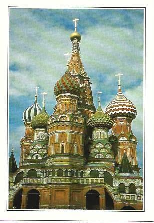 POSTAL A2495: Iglesia de San Basilio en Moscu
