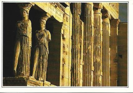 POSTAL A2492: Las Cariatides de la Acropolis de Atenas