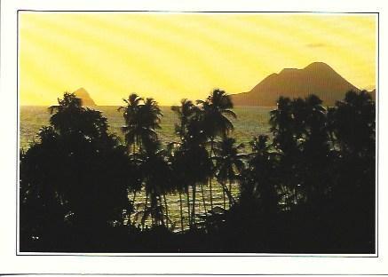 POSTAL A2535: Peñon del Diamante en Martinica