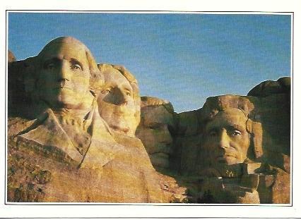 POSTAL A2521: Monte Rushmore en Estados Unidos