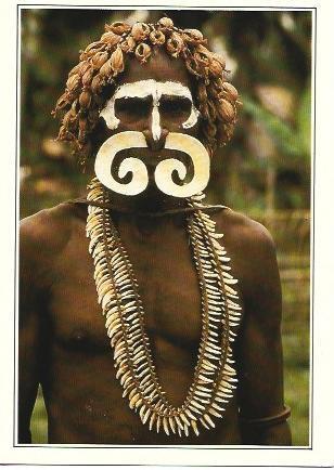 POSTAL A2515: Guerrero Asmat en Papua Nueva Guinea