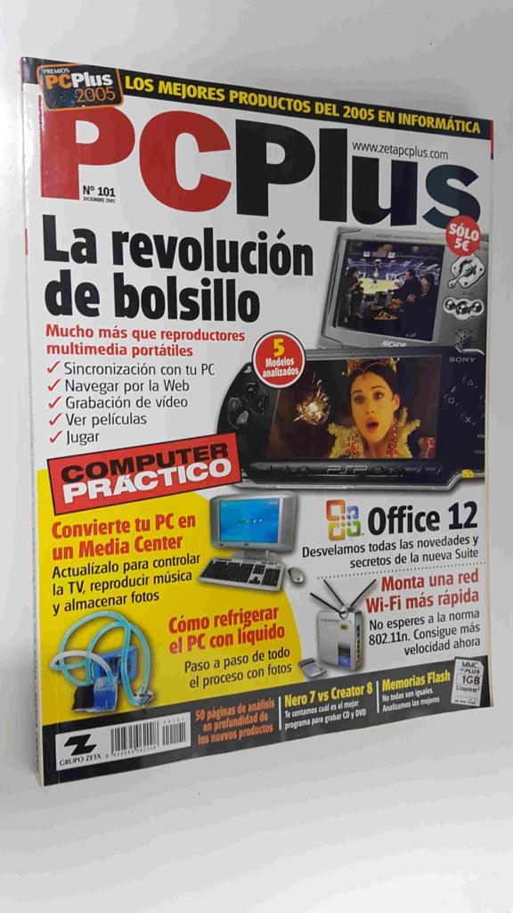 Revista PC Plus nº 101, dic 2005. NO INCLUYE CD-ROM. Convierte tu PC en un Media Center
