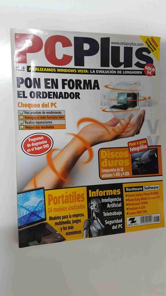 Revista PC Plus nº 98, sep 2005. NO INCLUYE El SUPER DVD. Pon en forma el ordenador (chequeo del Pc)