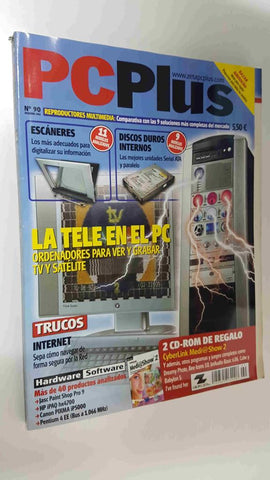 Revista PC Plus nº 90, dic 2004. NO INCLUYE los 2 CD-ROM. La tele en el PC - ordenadores para very grabar TV y Satélite  