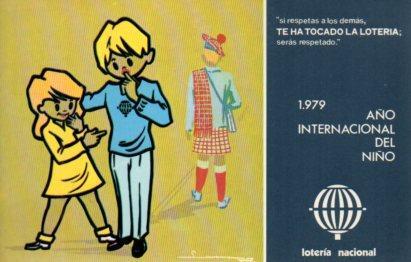 POSTAL PV02160: Loteria Nacional Año Internacional del Niño serie L num. 4/12. E. Lara
