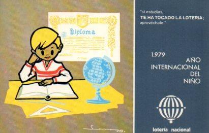POSTAL PV02162: Loteria Nacional Año Internacional del Niño serie L num. 2/12. E. Lara