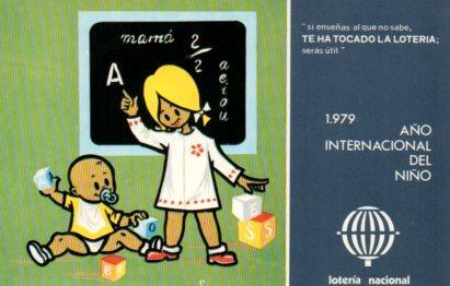 POSTAL PV02163: Loteria Nacional Año Internacional del Niño serie L num. 1/12. E. Lara