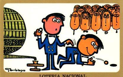POSTAL PV02175: Loteria Nacional Garbayo dibujos humoristicos serie H num. 2/12