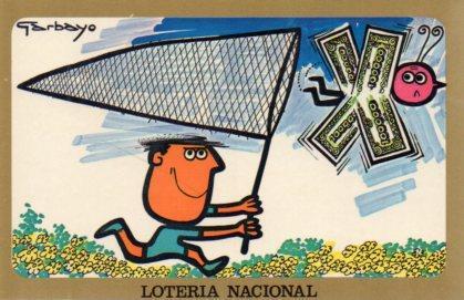 POSTAL PV02178: Loteria Nacional Garbayo dibujos humoristicos serie H num. 5/12