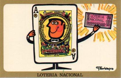 POSTAL PV02180: Loteria Nacional Garbayo dibujos humoristicos serie H num. 7/12