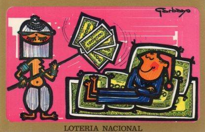 POSTAL PV02184: Loteria Nacional Garbayo dibujos humoristicos serie H num. 11/12