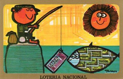POSTAL PV02185: Loteria Nacional Garbayo dibujos humoristicos serie H num. 12/12