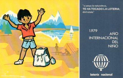 POSTAL PV02158: Loteria Nacional Año Internacional del Niño serie L num. 6/12. E. Lara
