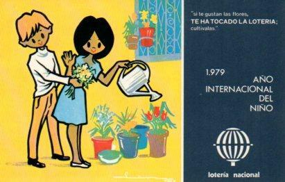 POSTAL PV02156: Loteria Nacional Año Internacional del Niño serie L num. 8/12. E. Lara