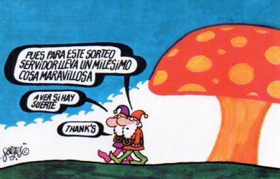 POSTAL PV02146: Loteria Nacional Forges dibujos humoristicos serie G num. 6/12