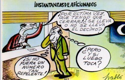 POSTAL PV02225: Loteria Nacional. Dibujos humoristicos por Pablo, Serie P num. 4/12