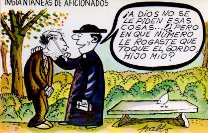 POSTAL PV02229: Loteria Nacional. Dibujos humoristicos por Pablo, Serie P num. 8/12