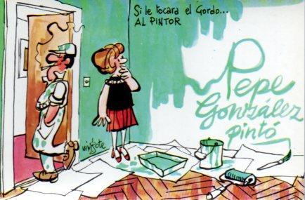 POSTAL PV02244: Loteria Nacional. Dibujos humoristicos por Mingote, Serie E num. 2/12