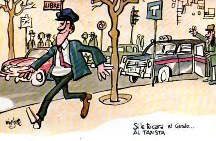 POSTAL PV02248: Loteria Nacional. Dibujos humoristicos por Mingote, Serie E num. 6/12