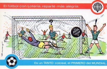 POSTAL PV02197: Loteria Nacional. La Loteria y el futbol, E. Lara serie Q num. 1/12
