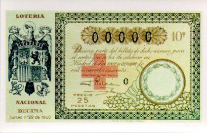 POSTAL PV02201: Loteria Nacional. Decimos Sorteo Cruz Roja Serie M num. 4/12