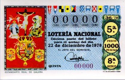 POSTAL PV02212: Loteria Nacional. Decimos Sorteo de Navidad, Serie N num. 8/12