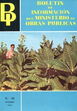 POSTAL PV02003: Boletin Informacion Ministerio de Obras publicas num. 59 noviembre 1962