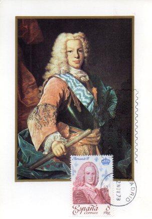 POSTAL PV02064: Reyes de España Casa de Borbon, Fernando VI. 