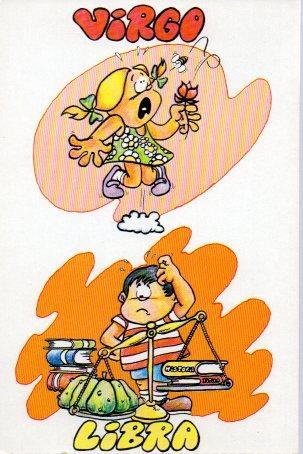 POSTAL PV02109: Publicidad Virgo y Libra