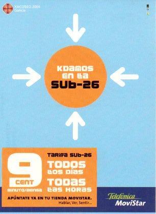 POSTAL PV02120: Publicidad Telefonica Movistar tarifa Sub-26
