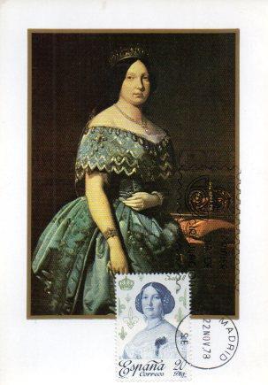 POSTAL PV02066: Reyes de España Casa de Borbon, Isabel II.