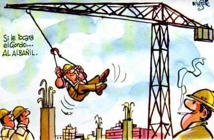 POSTAL PV02250: Loteria Nacional. Dibujos humoristicos por Mingote, Serie E num. 8/12