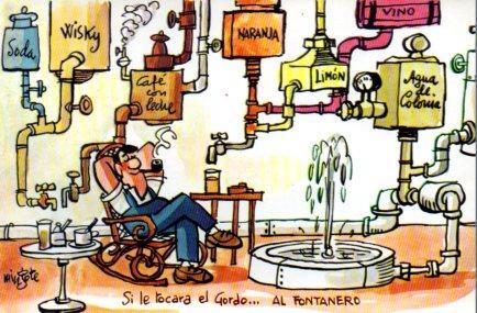 POSTAL PV02251: Loteria Nacional. Dibujos humoristicos por Mingote, Serie E num. 9/12