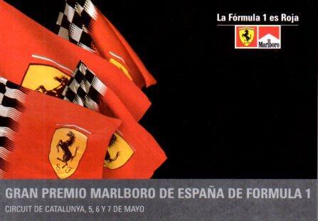 POSTAL PV02402: Publicidad del Gran Premio Marlboro de España Formula 1