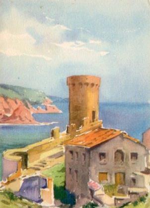 POSTAL PV02485: Torre de entrada a la Vila vella por Ramon Reig
