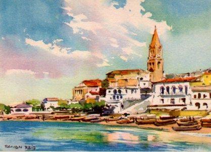 POSTAL PV02491: Vista general de Palamos por Ramon Reig