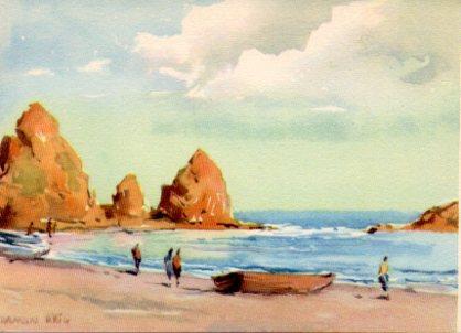 POSTAL PV02495: Mar menuda en Tossa de Mar por Ramon Reig