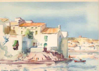 POSTAL PV02462: La punta del Baluart en Cadaques por Ramon Reig