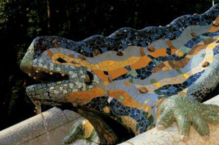 POSTAL PV02287: El Drac del Parc Guell Gaudi Barcelona