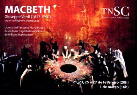 POSTAL PV02371: Publicidad Macbeth Teatro Nacional de Sao Carlos