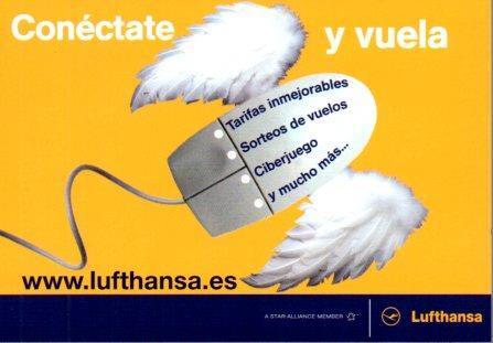 POSTAL PV02345: Publicidad Lufthansa conectate y vuela