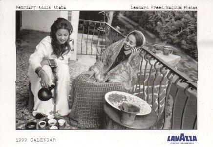 POSTAL PV01653: Publicidad Lavazza calendar 1999 febrey Addis Ababa