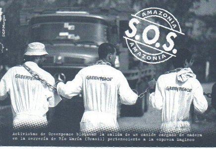 POSTAL PV01696: Publicidad SOS Amazonia Greenpeace