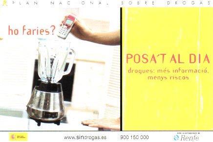POSTAL PV01542: Publicidad Posa't al dia sin drogas