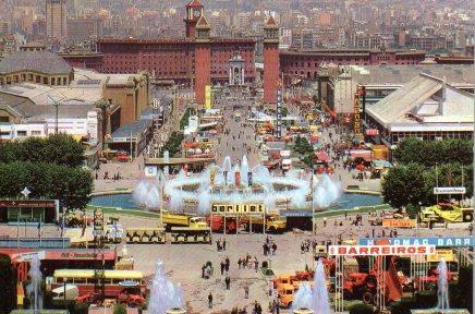 POSTAL PV01556: Feria de Muestras y Plaza España en Barcelona