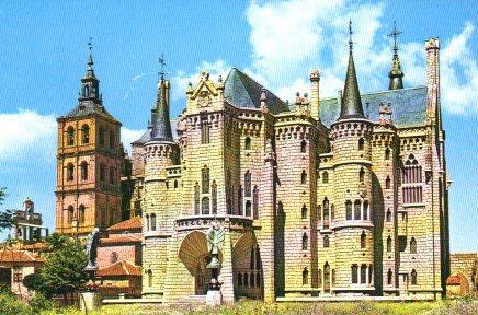 POSTAL PV01582: Palacio Episcopal por Gaudi en Astorga